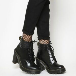 Dr. Martens Black Leather Persephone Heel Boot